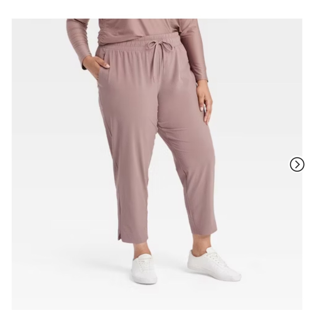 Women's Active Light High-Rise Taper Pants - All In Motion™ Light Brown XXL